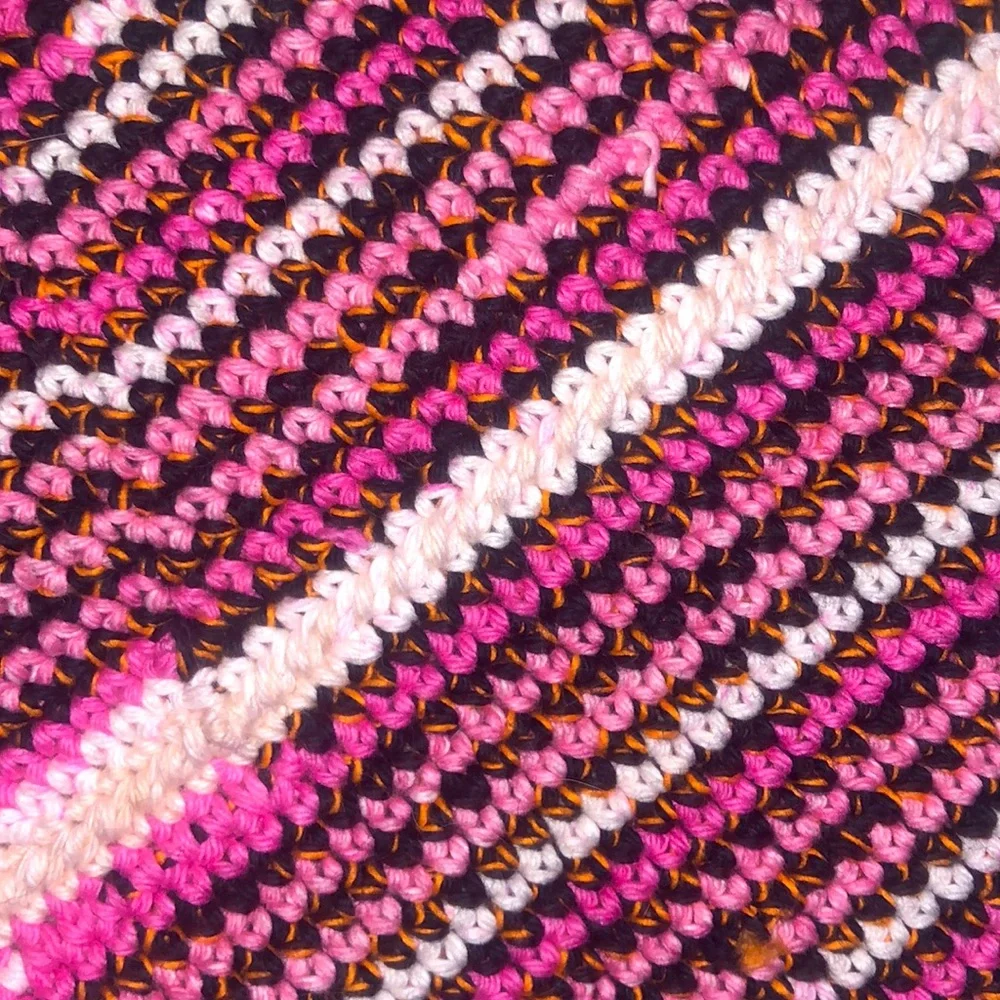 One pair of Girly Halloween crocheted cotton potholders